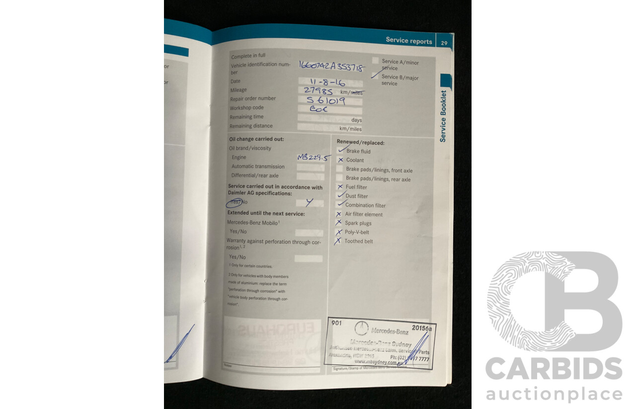 4/2014 Mercedes Benz ML63 AMG (4x4) W166 4d Wagon Diamond White Metallic Twin Turbo V8 5.5L