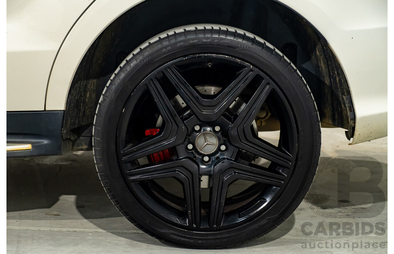 4/2014 Mercedes Benz ML63 AMG (4x4) W166 4d Wagon Diamond White Metallic Twin Turbo V8 5.5L