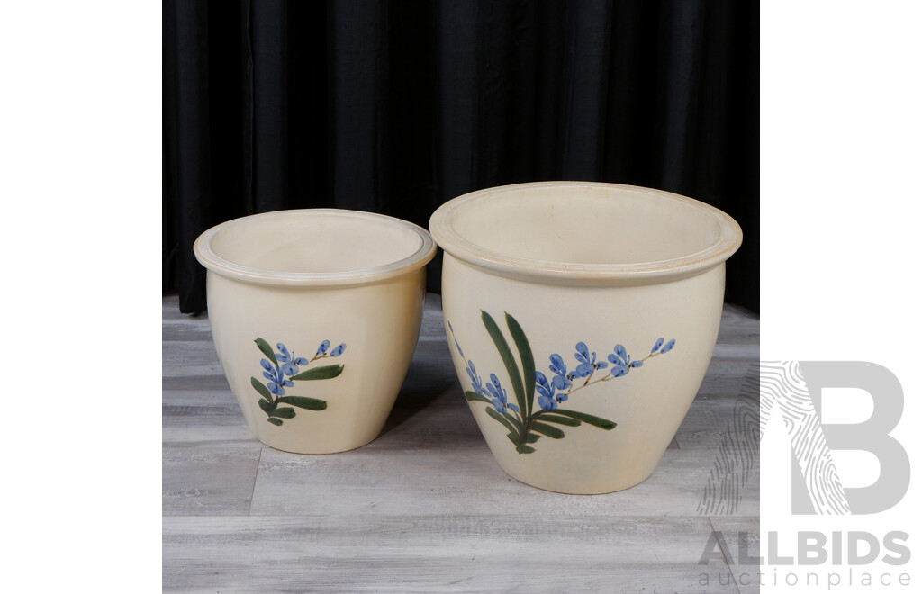 Pair of Glazed Planters