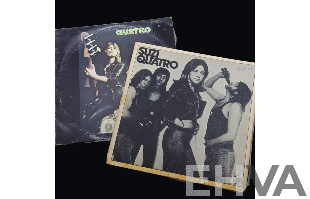 Suzi Quatro Self Titled Album, & Suzi Quatro Quatro, Both Vinyl LP Records