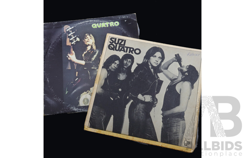 Suzi Quatro Self Titled Album, & Suzi Quatro Quatro, Both Vinyl LP Records