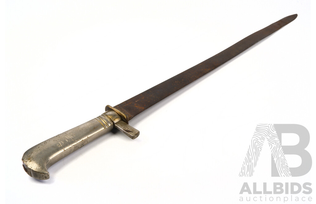 Antique Bayonet Style Sword with Metal Handle