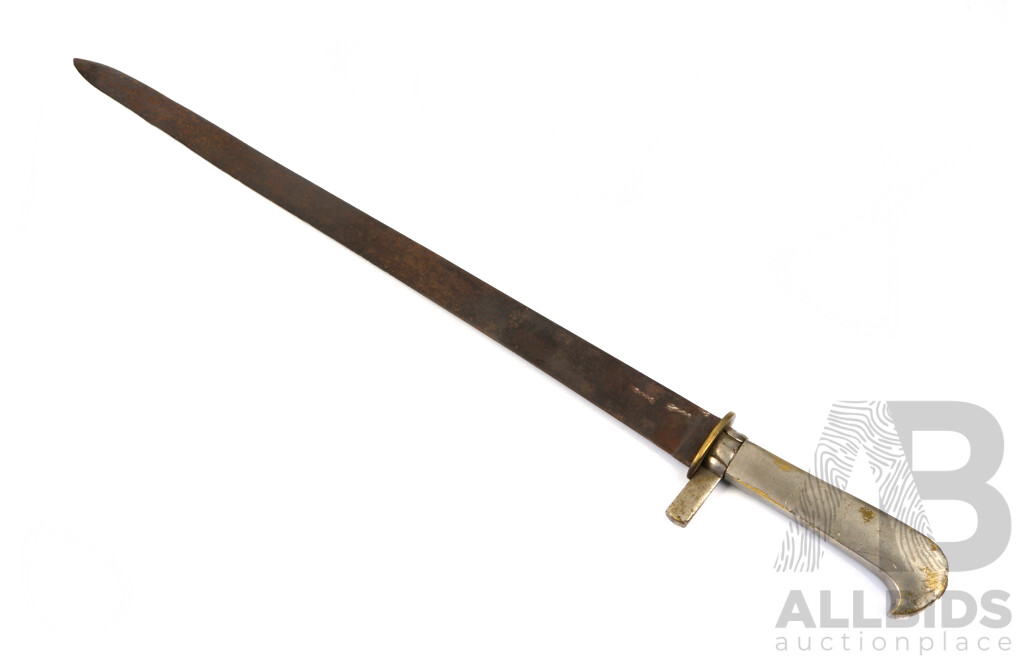 Antique Bayonet Style Sword with Metal Handle