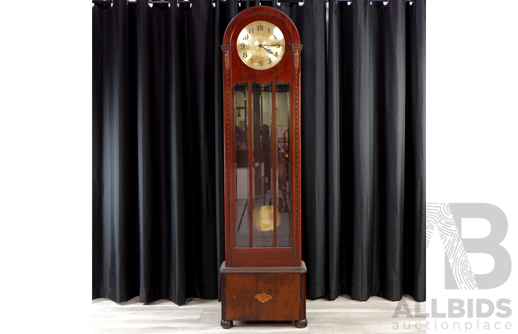 Art Deco Long Case Clock with Three Chain Movement