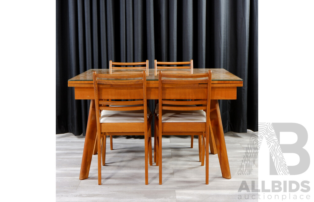 Vintage Australian Maple Veneered Seven Piece Dining Suite