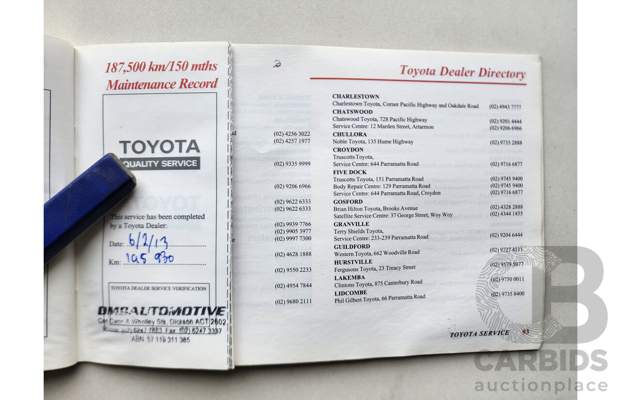 09/2000 Toyota Camry CSi FWD SXV20R 4D Wagon White 2.2L