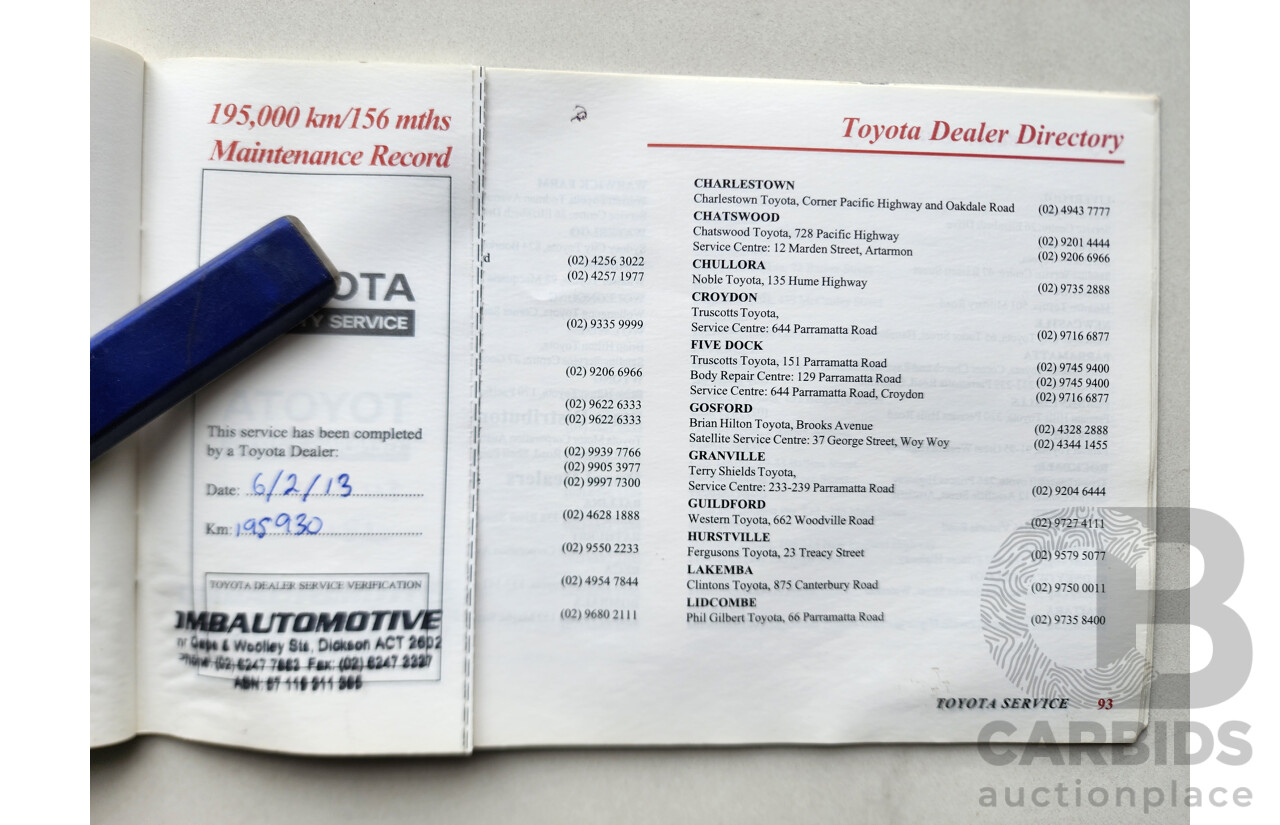 09/2000 Toyota Camry CSi FWD SXV20R 4D Wagon White 2.2L