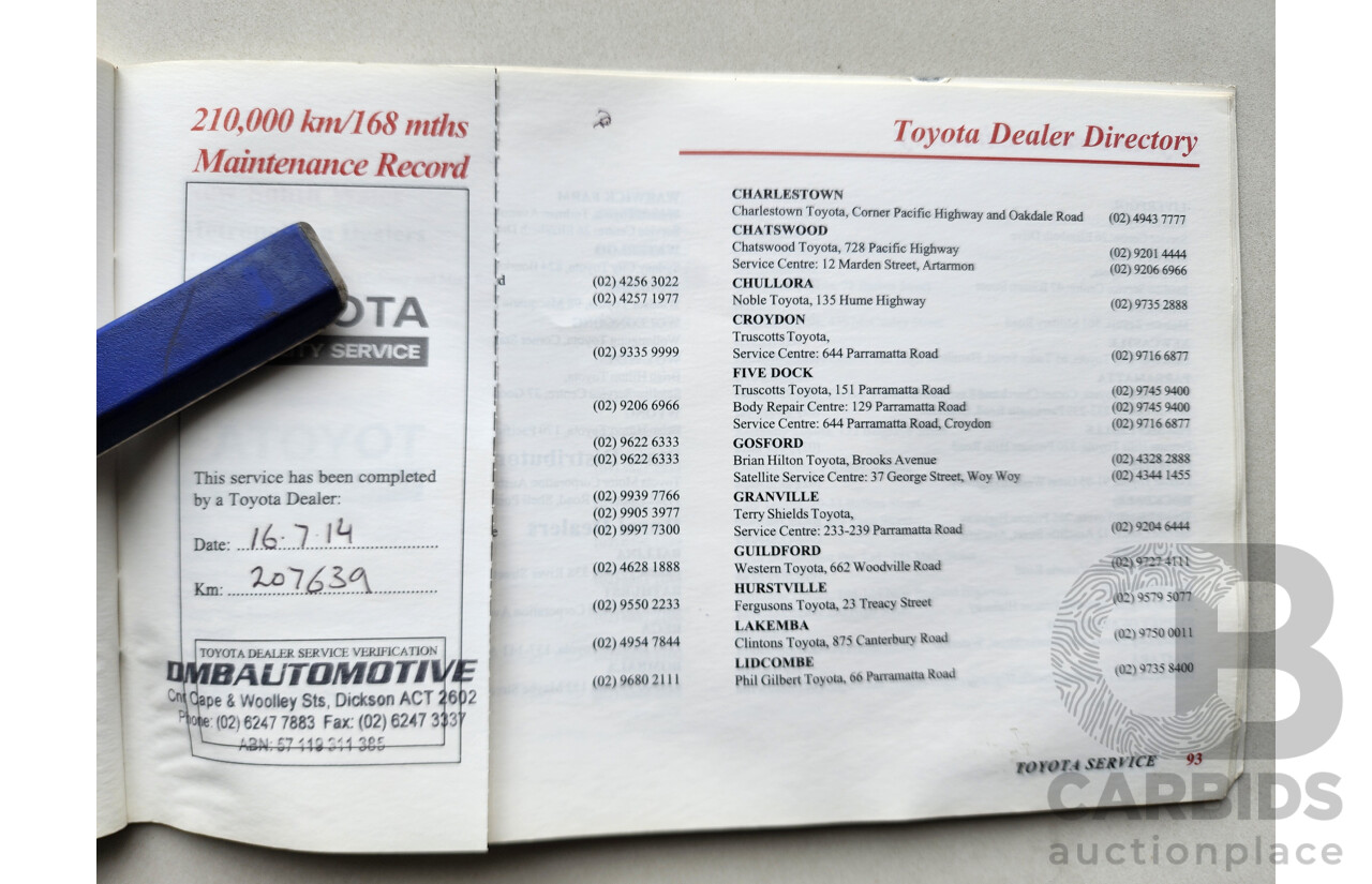 09/2000 Toyota Camry CSi FWD SXV20R 4D Wagon White 2.2L