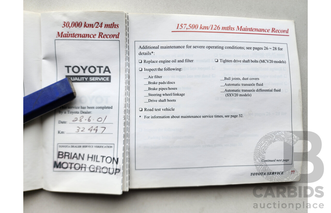 09/2000 Toyota Camry CSi FWD SXV20R 4D Wagon White 2.2L