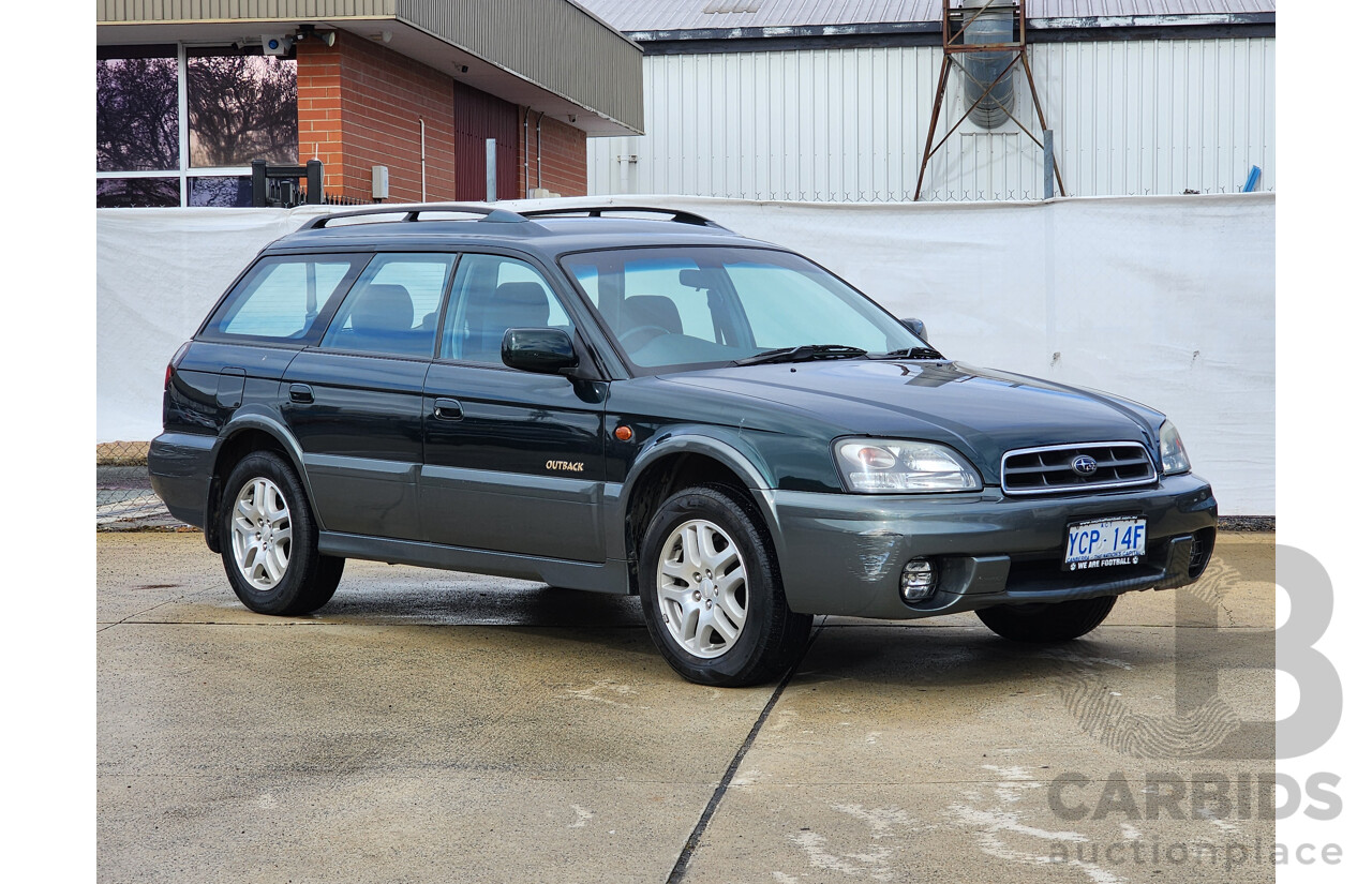 11/2002 Subaru Outback AWD MY02 4D Wagon Green 2.5L