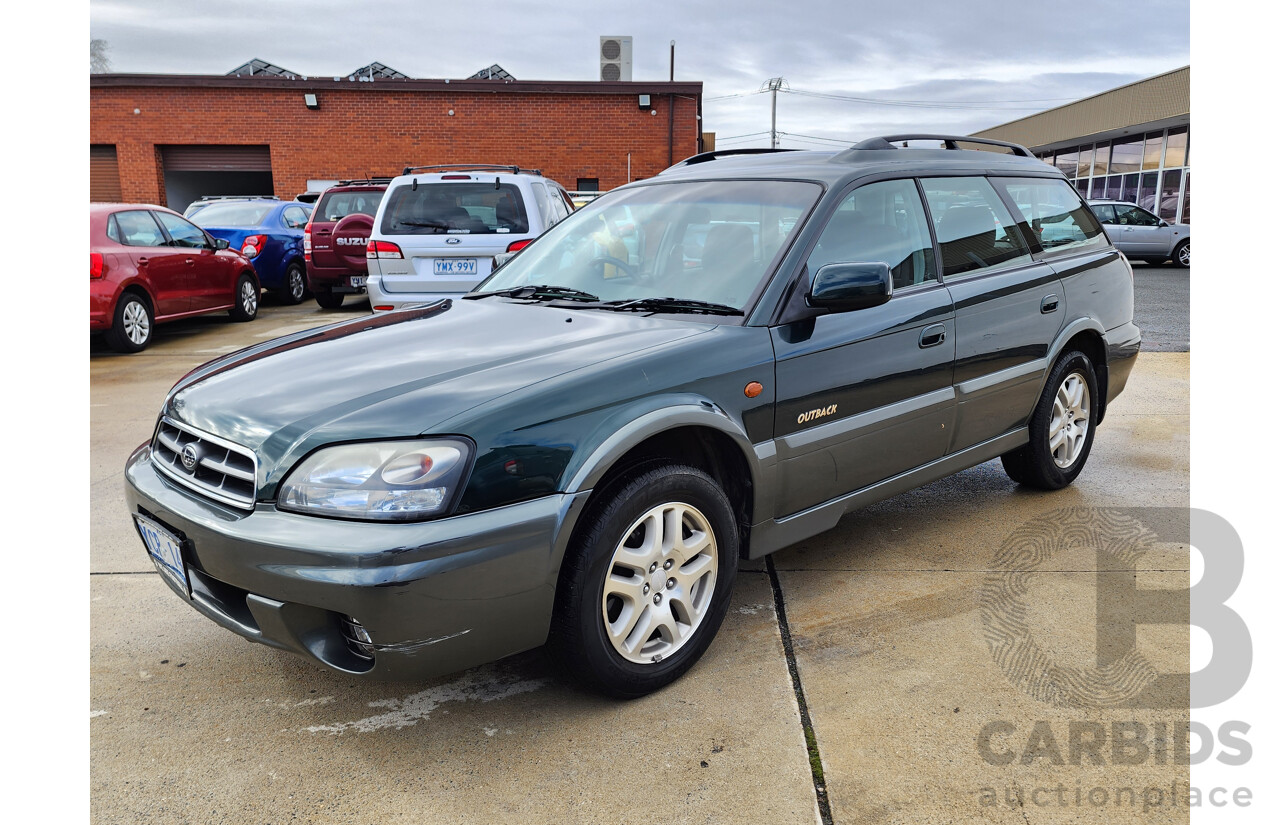11/2002 Subaru Outback AWD MY02 4D Wagon Green 2.5L