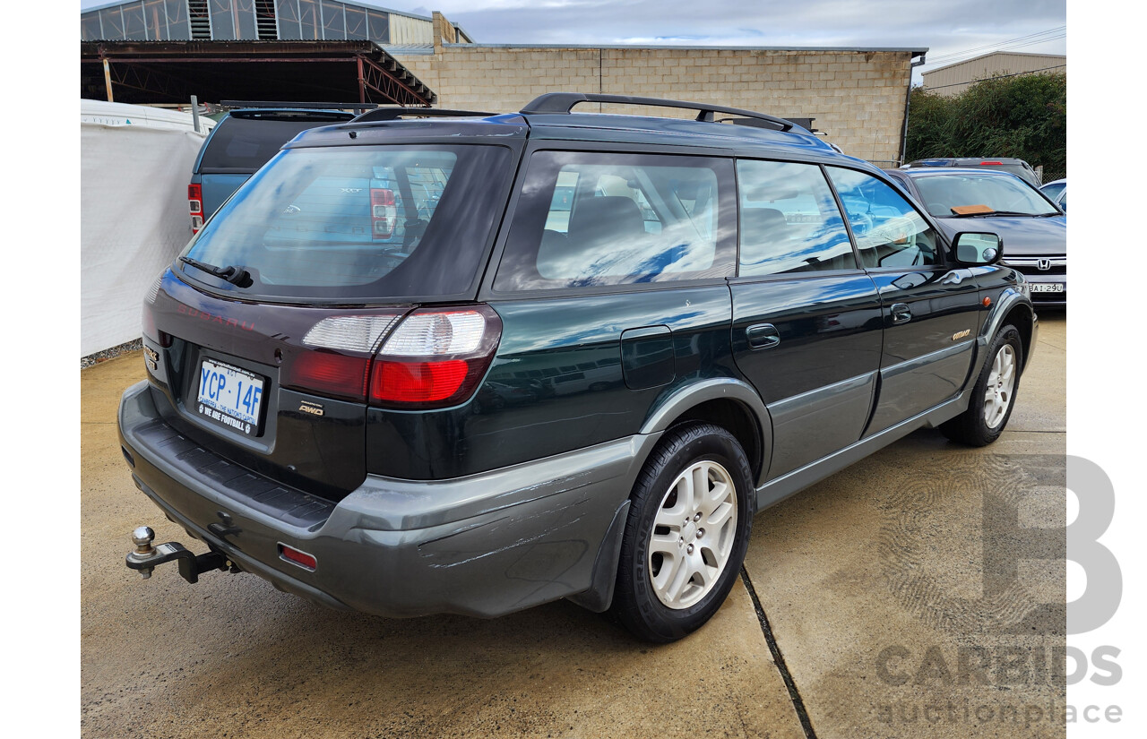 11/2002 Subaru Outback AWD MY02 4D Wagon Green 2.5L