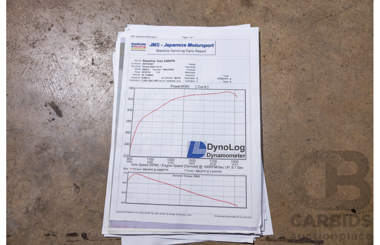 6/1987 Holden Commodore VL Turbo SL BT1 4d Sedan White Turbo 3.0L - Ex-Police - Modified
