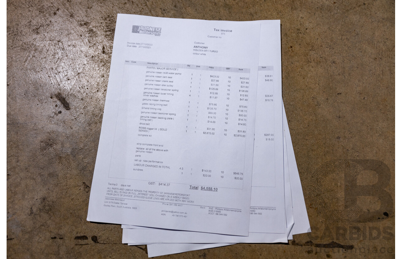 6/1987 Holden Commodore VL Turbo SL BT1 4d Sedan White Turbo 3.0L - Ex-Police - Modified