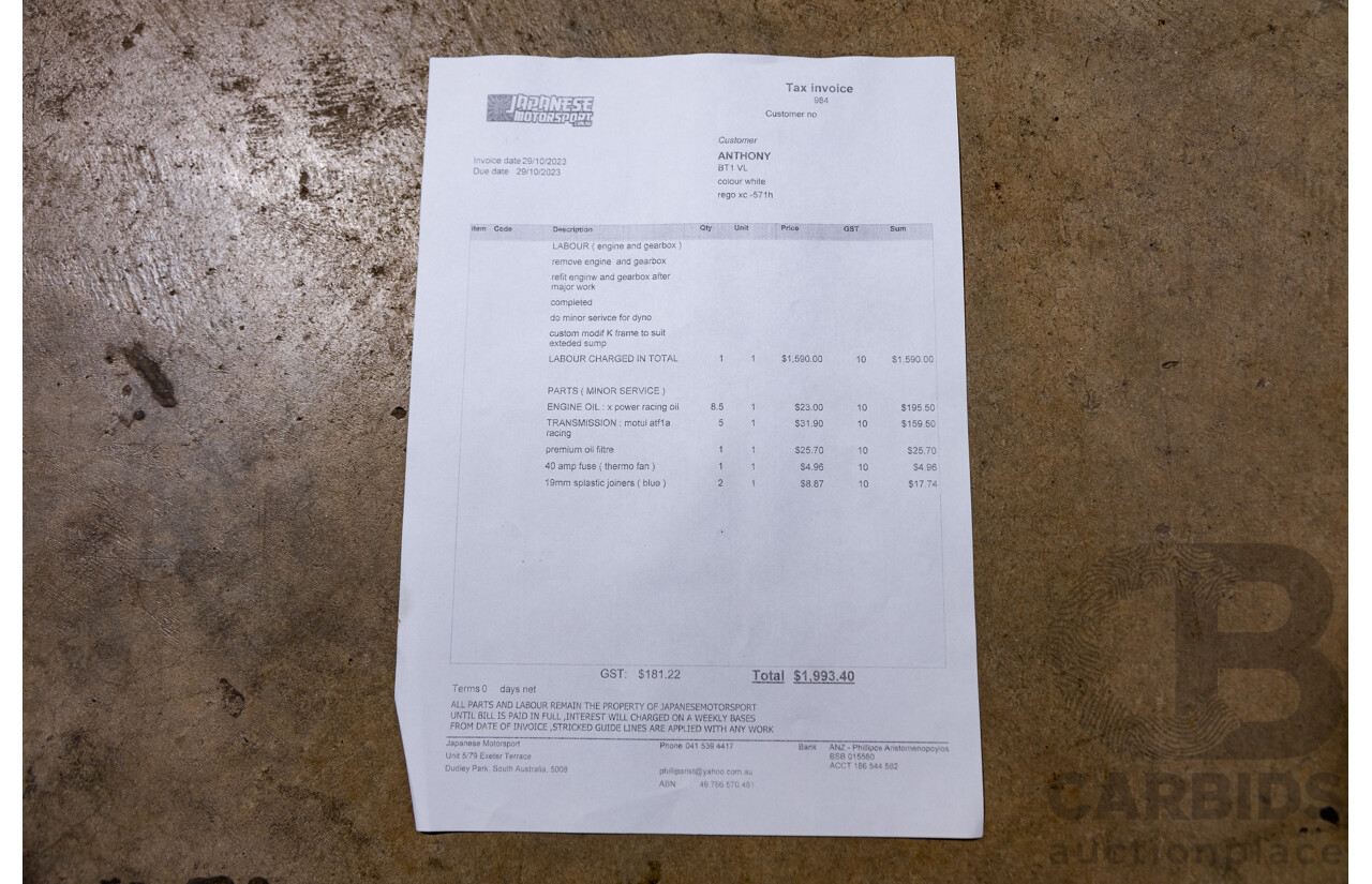 6/1987 Holden Commodore VL Turbo SL BT1 4d Sedan White Turbo 3.0L - Ex-Police - Modified