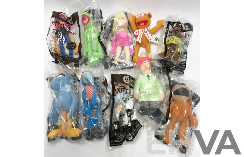 Assorted the Muppets 2003 McDonald's Happy Meal Dolls - Lot of 10
