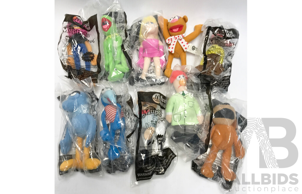Assorted the Muppets 2003 McDonald's Happy Meal Dolls - Lot of 10