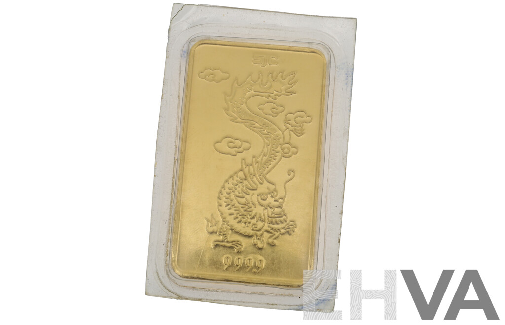 99.9% Fine Gold Bullion, Issued by SAI GON Jewellery Company SJC Rong Vang 999.9 Fine Gold No. C058395, 37.5 Grams