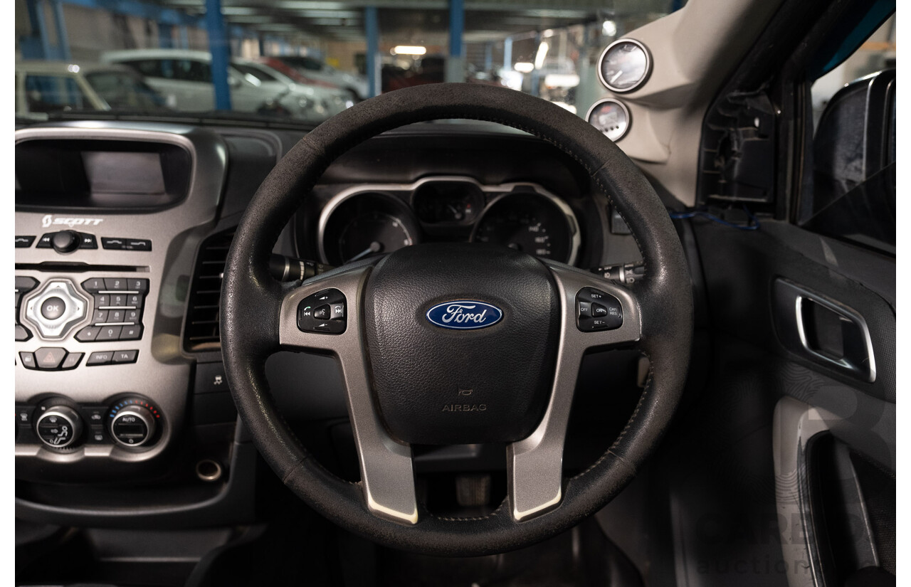 9/2012 Ford Ranger XLT 3.2 (4x4) PX Dual Cab Utility Black Turbo Diesel 3.2L