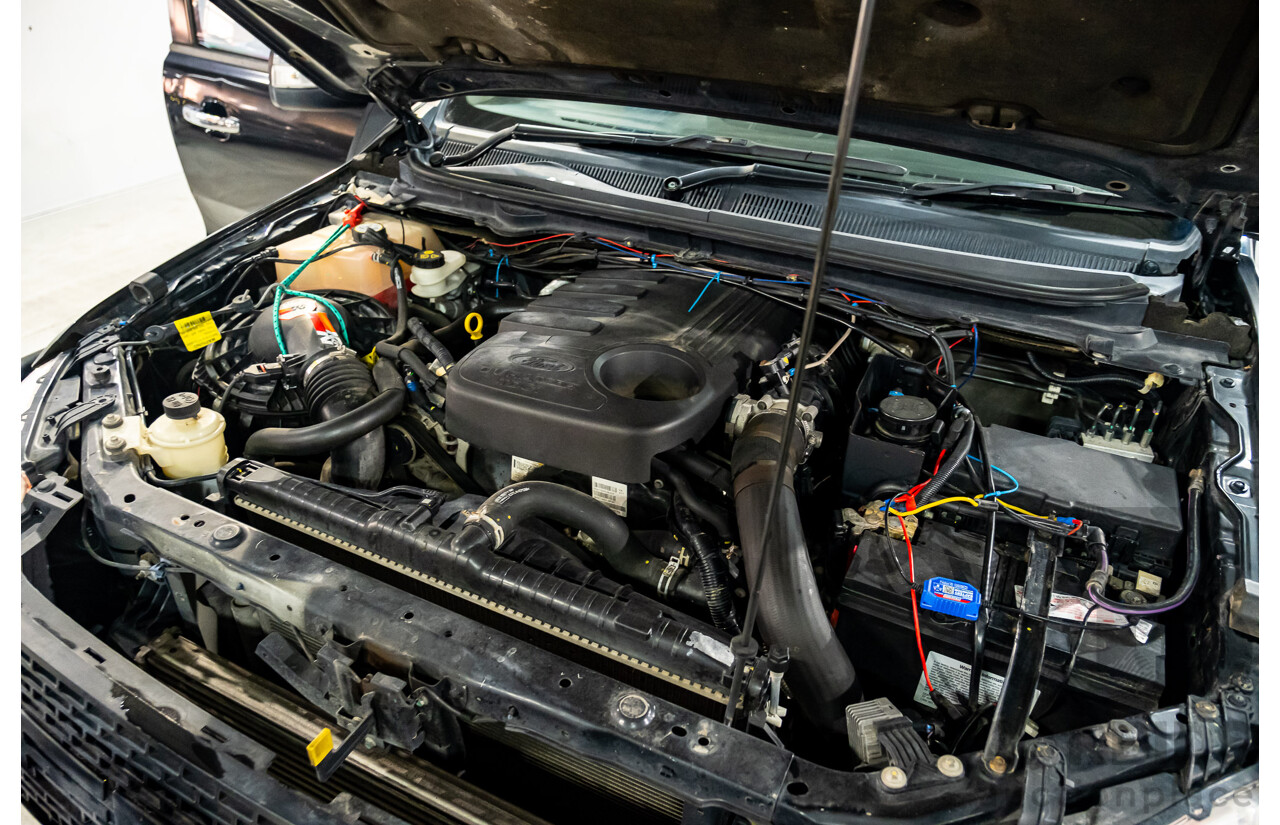 9/2012 Ford Ranger XLT 3.2 (4x4) PX Dual Cab Utility Black Turbo Diesel 3.2L