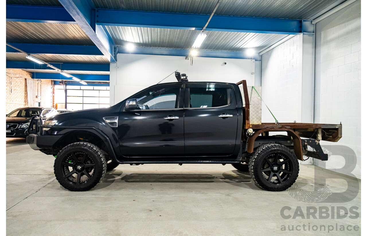 9/2012 Ford Ranger XLT 3.2 (4x4) PX Dual Cab Utility Black Turbo Diesel 3.2L