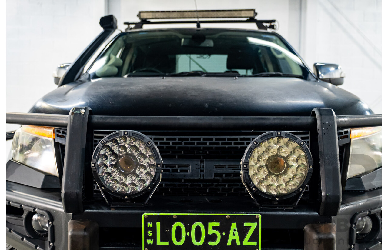 9/2012 Ford Ranger XLT 3.2 (4x4) PX Dual Cab Utility Black Turbo Diesel 3.2L