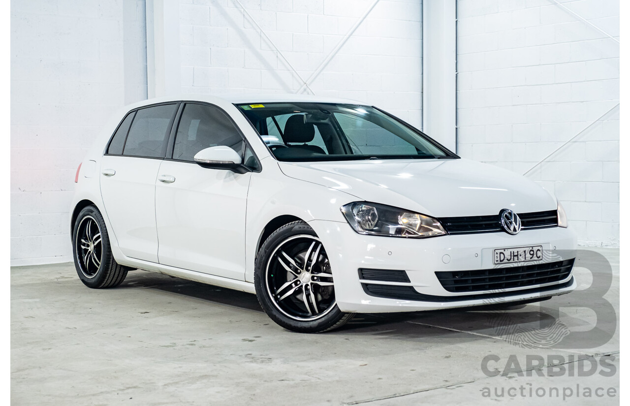 4/2013 Volkswagen Golf 90 TSI Comfortline MK7 AU 5d Hatchback White Turbo 1.4L
