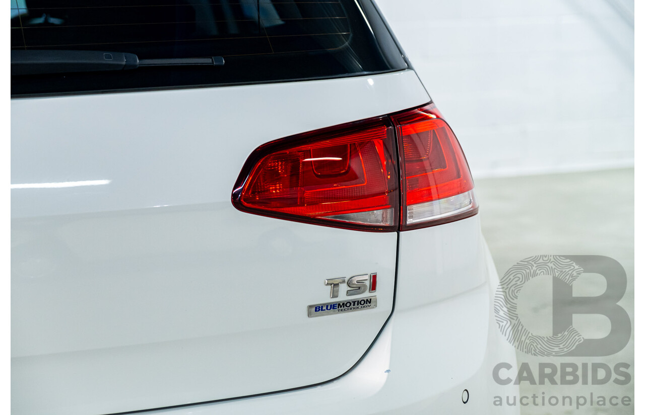4/2013 Volkswagen Golf 90 TSI Comfortline MK7 AU 5d Hatchback White Turbo 1.4L