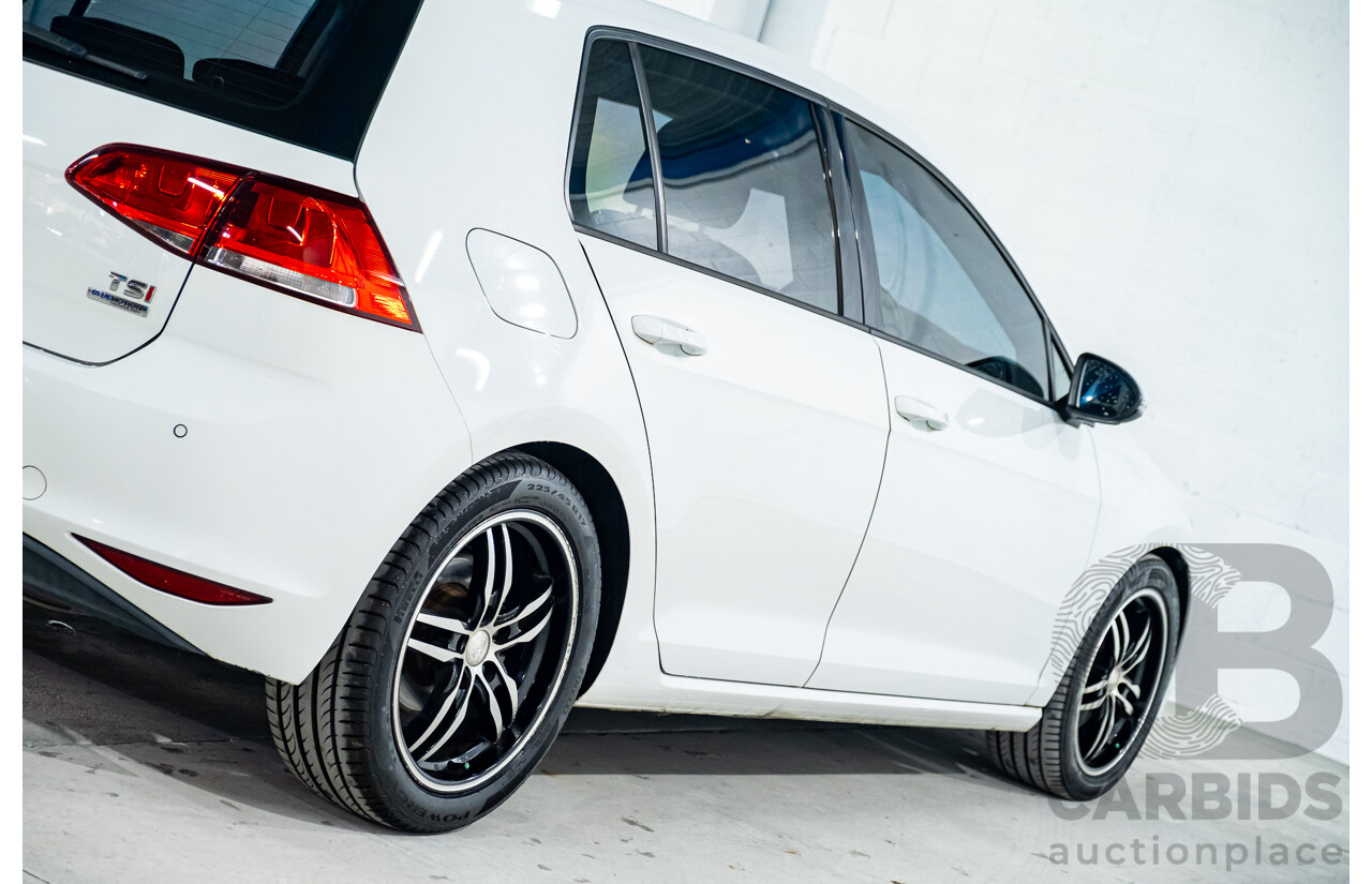 4/2013 Volkswagen Golf 90 TSI Comfortline MK7 AU 5d Hatchback White Turbo 1.4L