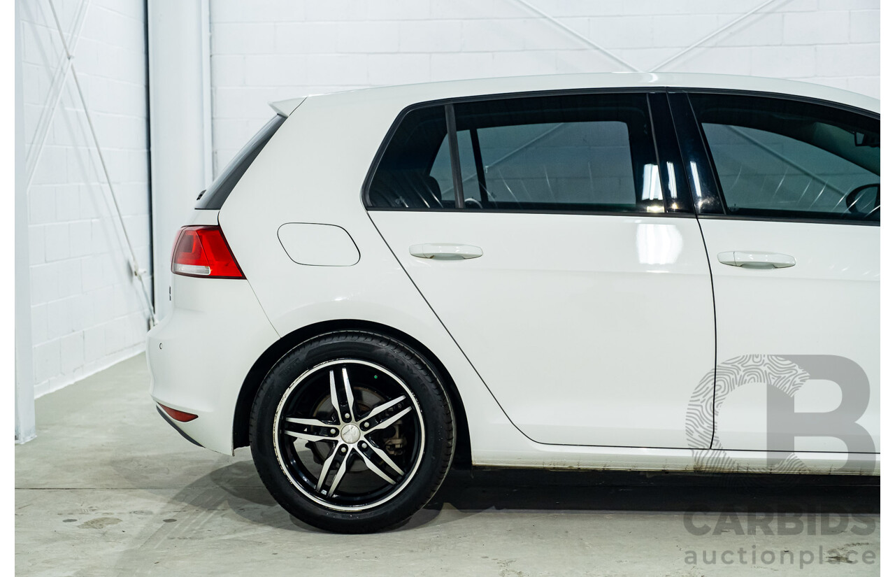 4/2013 Volkswagen Golf 90 TSI Comfortline MK7 AU 5d Hatchback White Turbo 1.4L