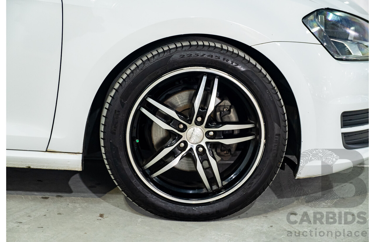 4/2013 Volkswagen Golf 90 TSI Comfortline MK7 AU 5d Hatchback White Turbo 1.4L