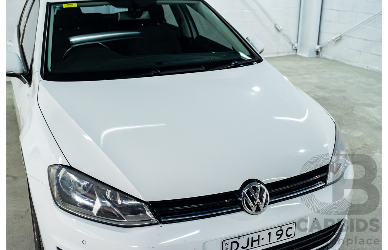 4/2013 Volkswagen Golf 90 TSI Comfortline MK7 AU 5d Hatchback White Turbo 1.4L