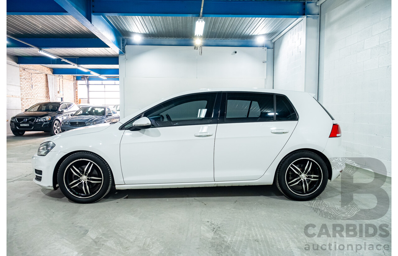 4/2013 Volkswagen Golf 90 TSI Comfortline MK7 AU 5d Hatchback White Turbo 1.4L