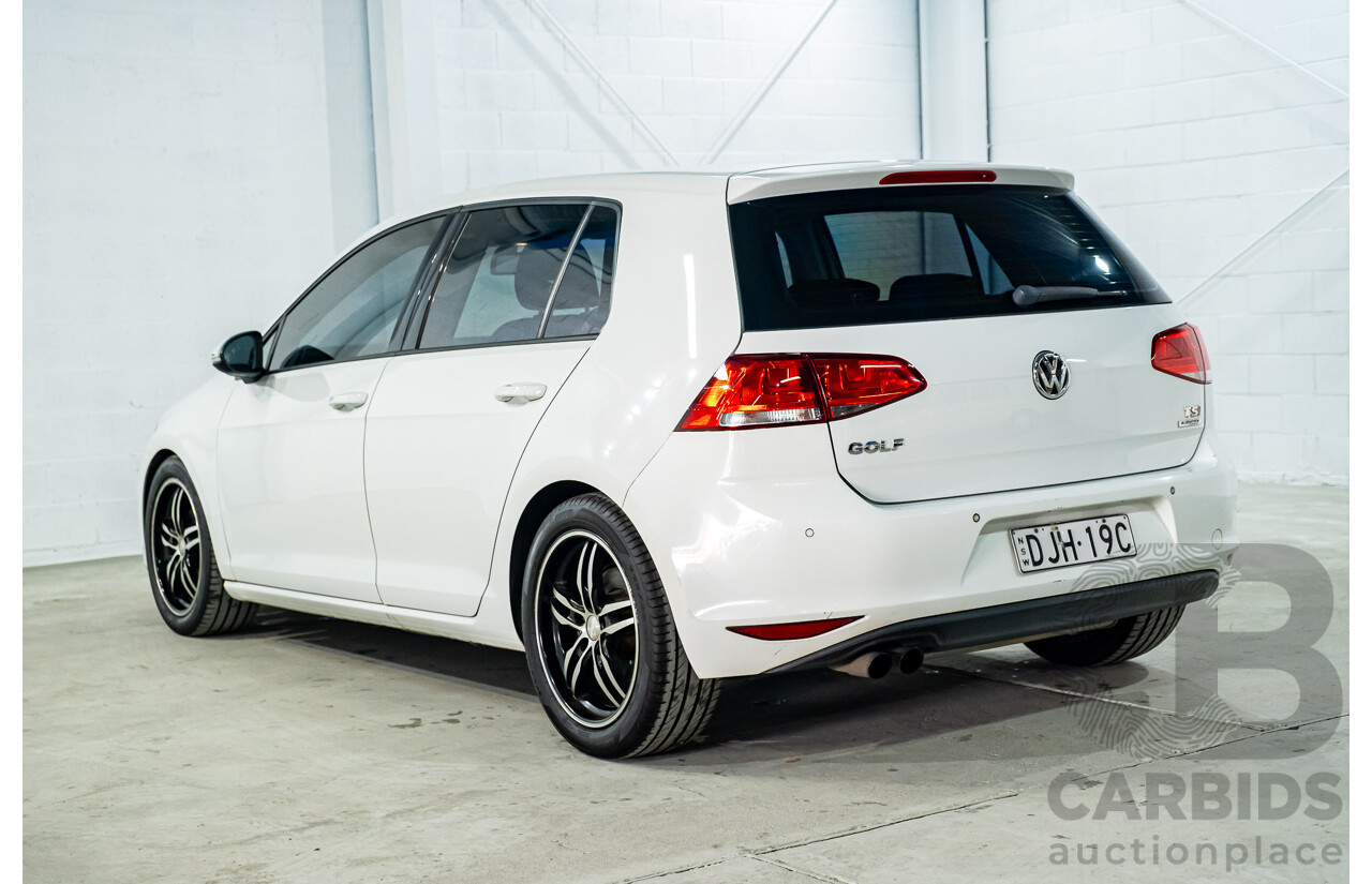 4/2013 Volkswagen Golf 90 TSI Comfortline MK7 AU 5d Hatchback White Turbo 1.4L