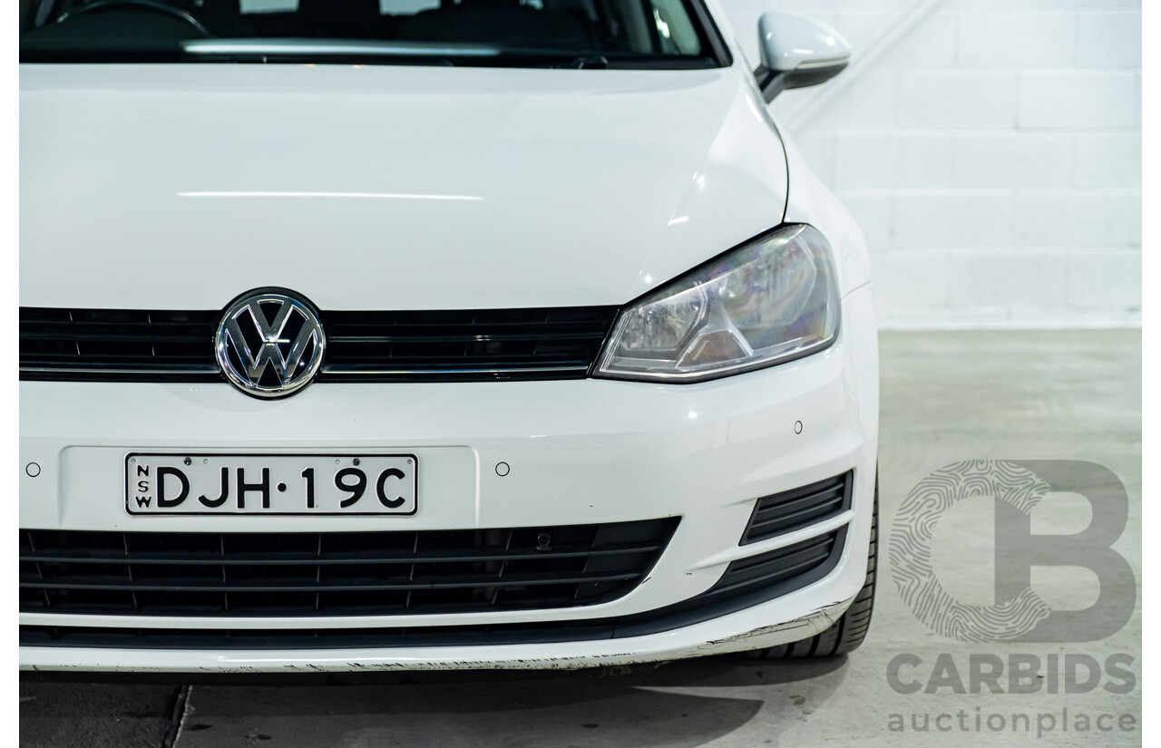 4/2013 Volkswagen Golf 90 TSI Comfortline MK7 AU 5d Hatchback White Turbo 1.4L