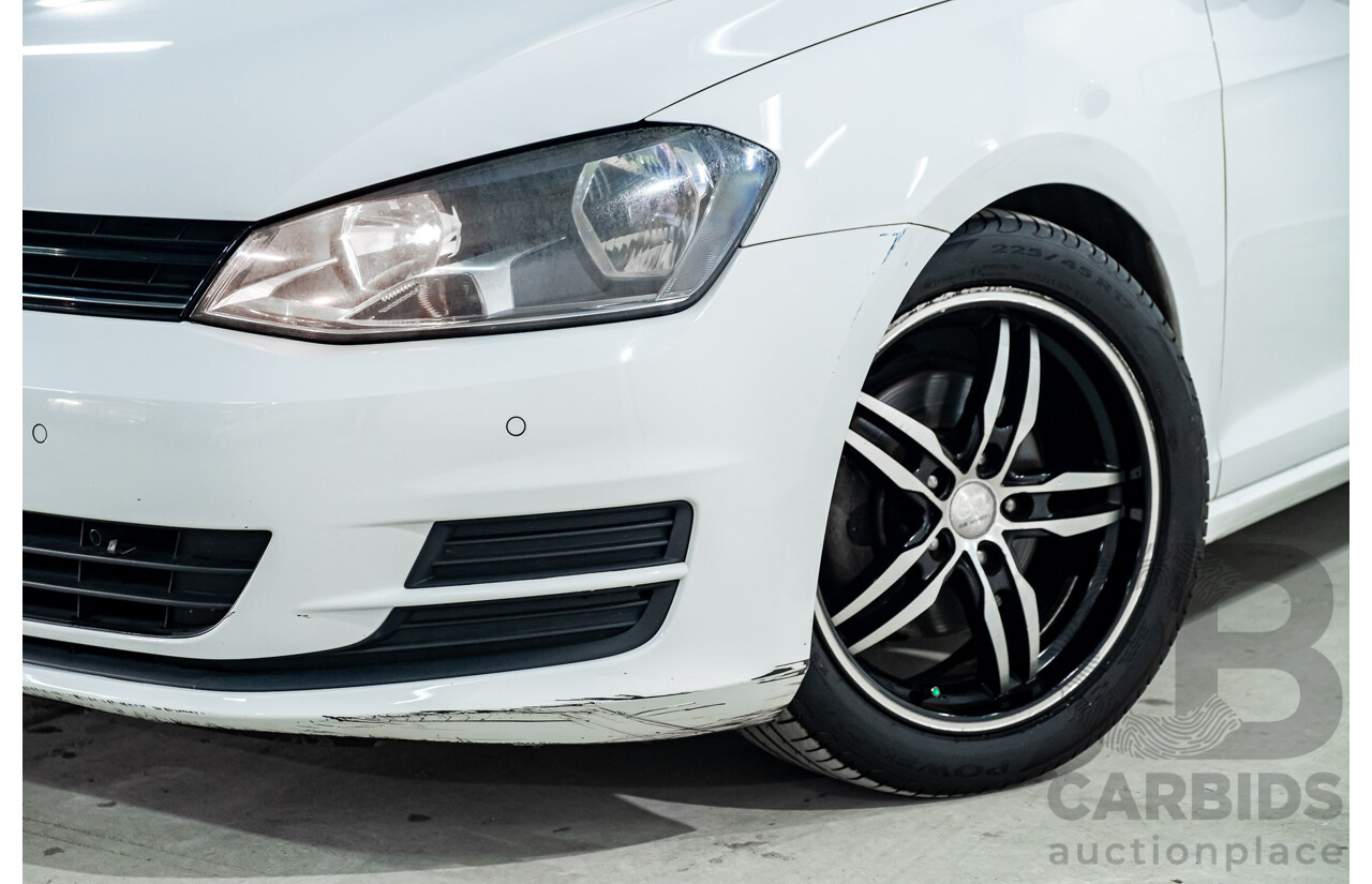 4/2013 Volkswagen Golf 90 TSI Comfortline MK7 AU 5d Hatchback White Turbo 1.4L