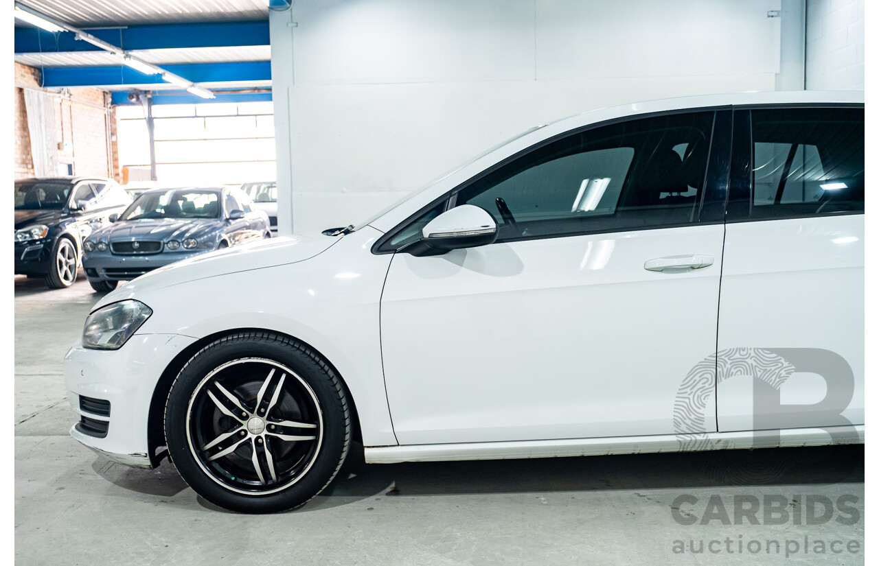 4/2013 Volkswagen Golf 90 TSI Comfortline MK7 AU 5d Hatchback White Turbo 1.4L