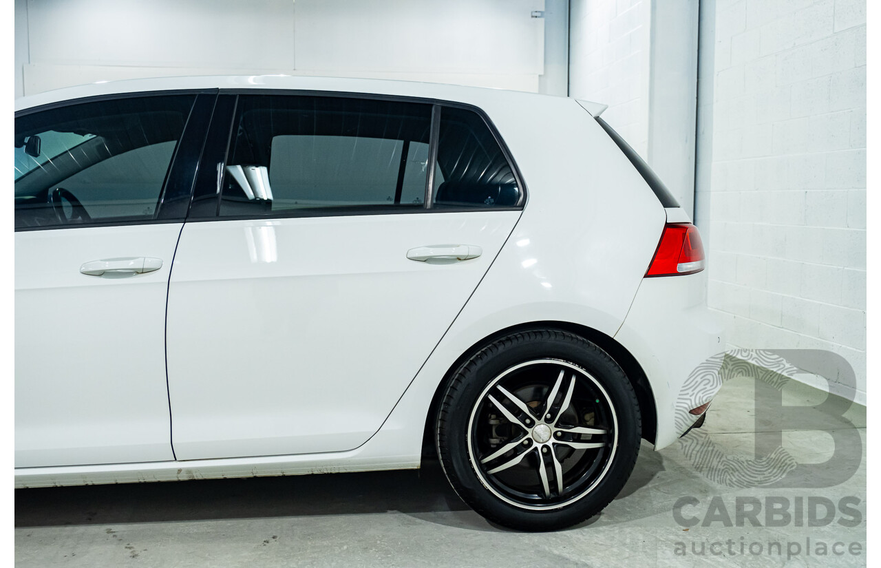 4/2013 Volkswagen Golf 90 TSI Comfortline MK7 AU 5d Hatchback White Turbo 1.4L