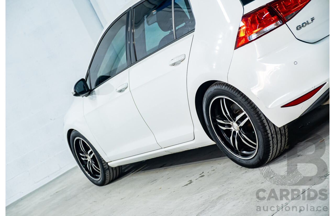 4/2013 Volkswagen Golf 90 TSI Comfortline MK7 AU 5d Hatchback White Turbo 1.4L