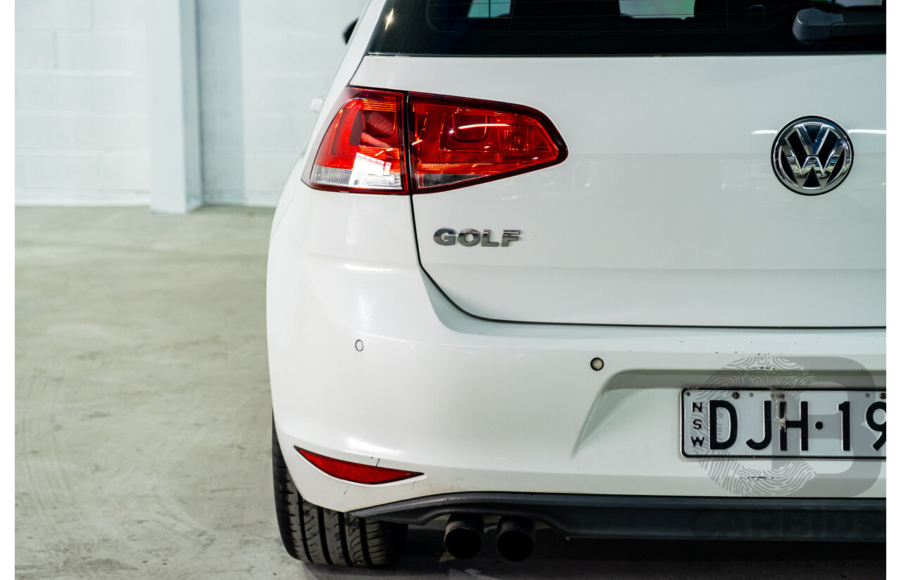 4/2013 Volkswagen Golf 90 TSI Comfortline MK7 AU 5d Hatchback White Turbo 1.4L