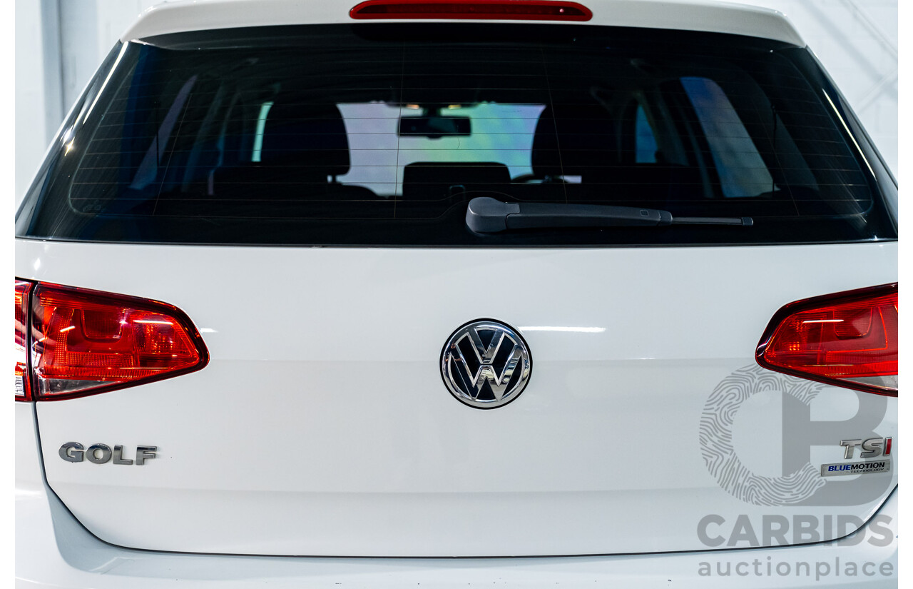 4/2013 Volkswagen Golf 90 TSI Comfortline MK7 AU 5d Hatchback White Turbo 1.4L