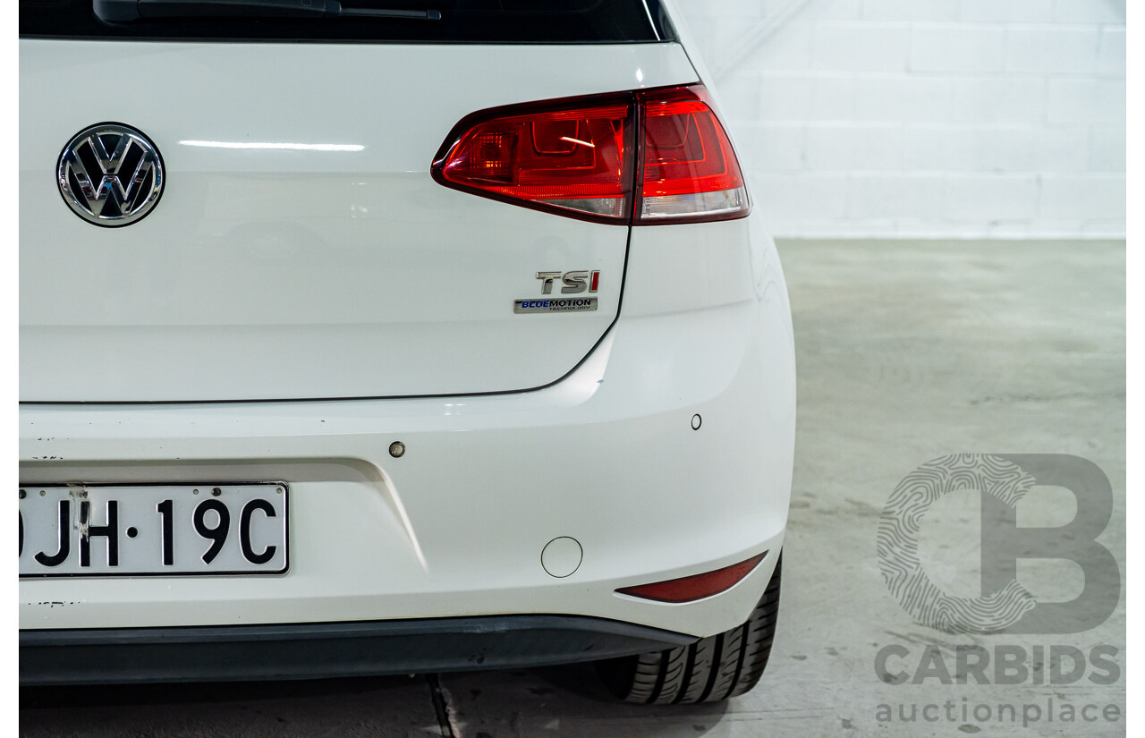 4/2013 Volkswagen Golf 90 TSI Comfortline MK7 AU 5d Hatchback White Turbo 1.4L