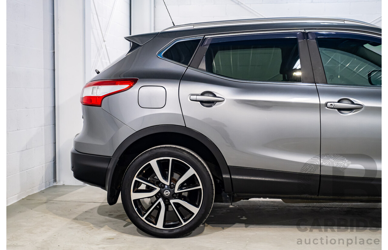 7/2015 Nissan Qashqai TI (4x2) J11 4d Wagon Metallic Grey 2.0L