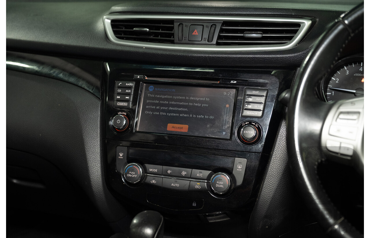 7/2015 Nissan Qashqai TI (4x2) J11 4d Wagon Metallic Grey 2.0L