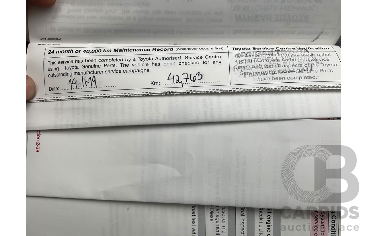 5/2017 Toyota Rav4 GX ZSA42R MY17 4d Wagon Metallic Blue 2.0L