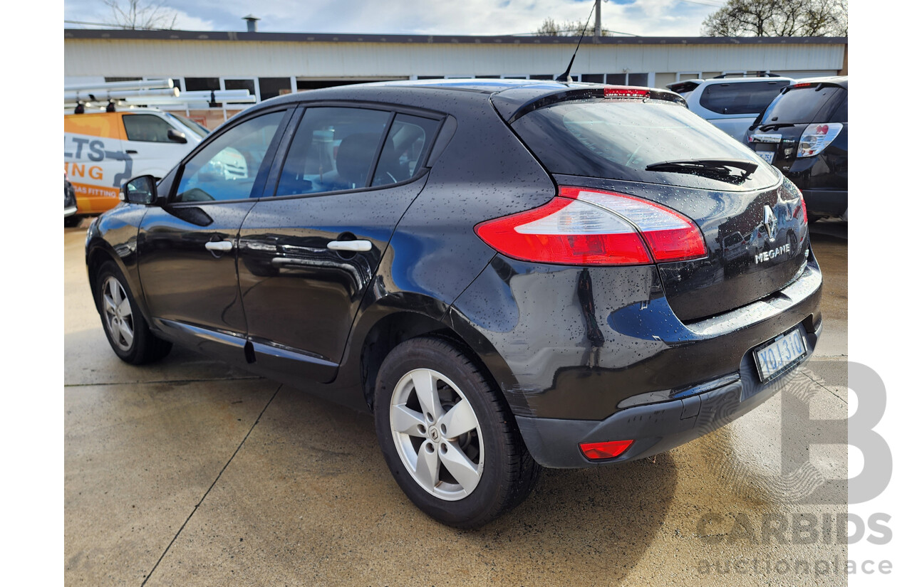 04/2012 Renault Megane DYNAMIQUE 1.5dCi FWD X32 5D Hatchback Black 1.5L