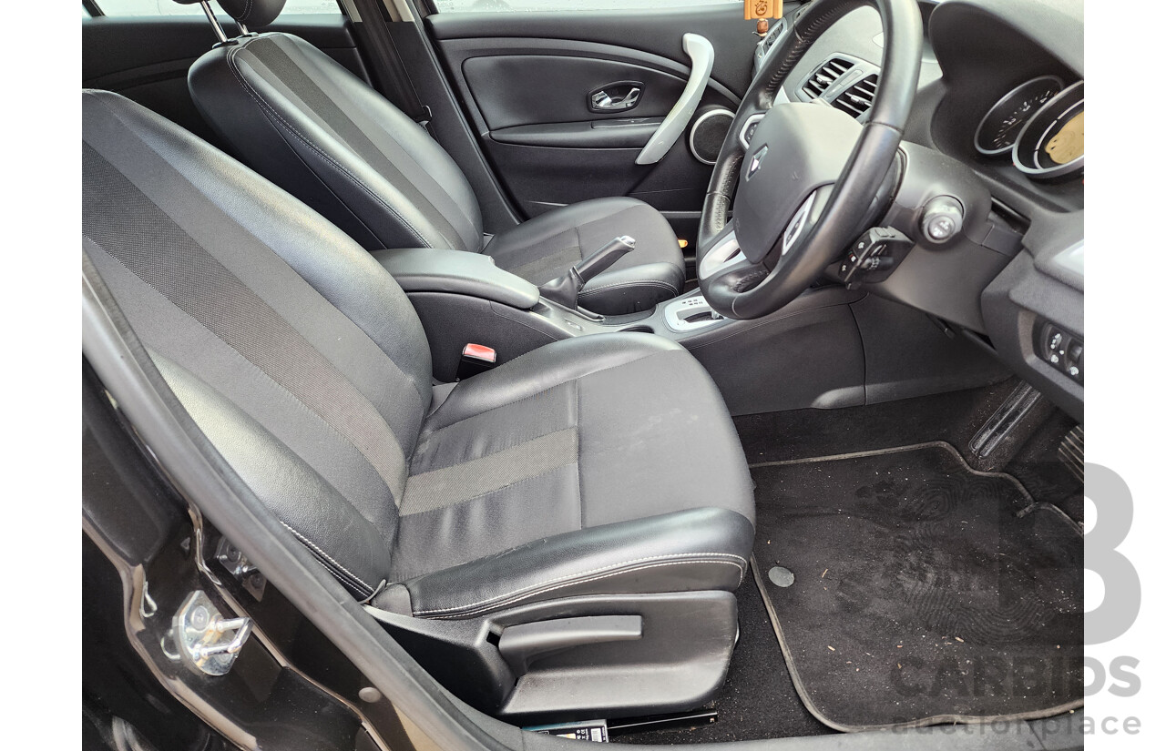 04/2012 Renault Megane DYNAMIQUE 1.5dCi FWD X32 5D Hatchback Black 1.5L