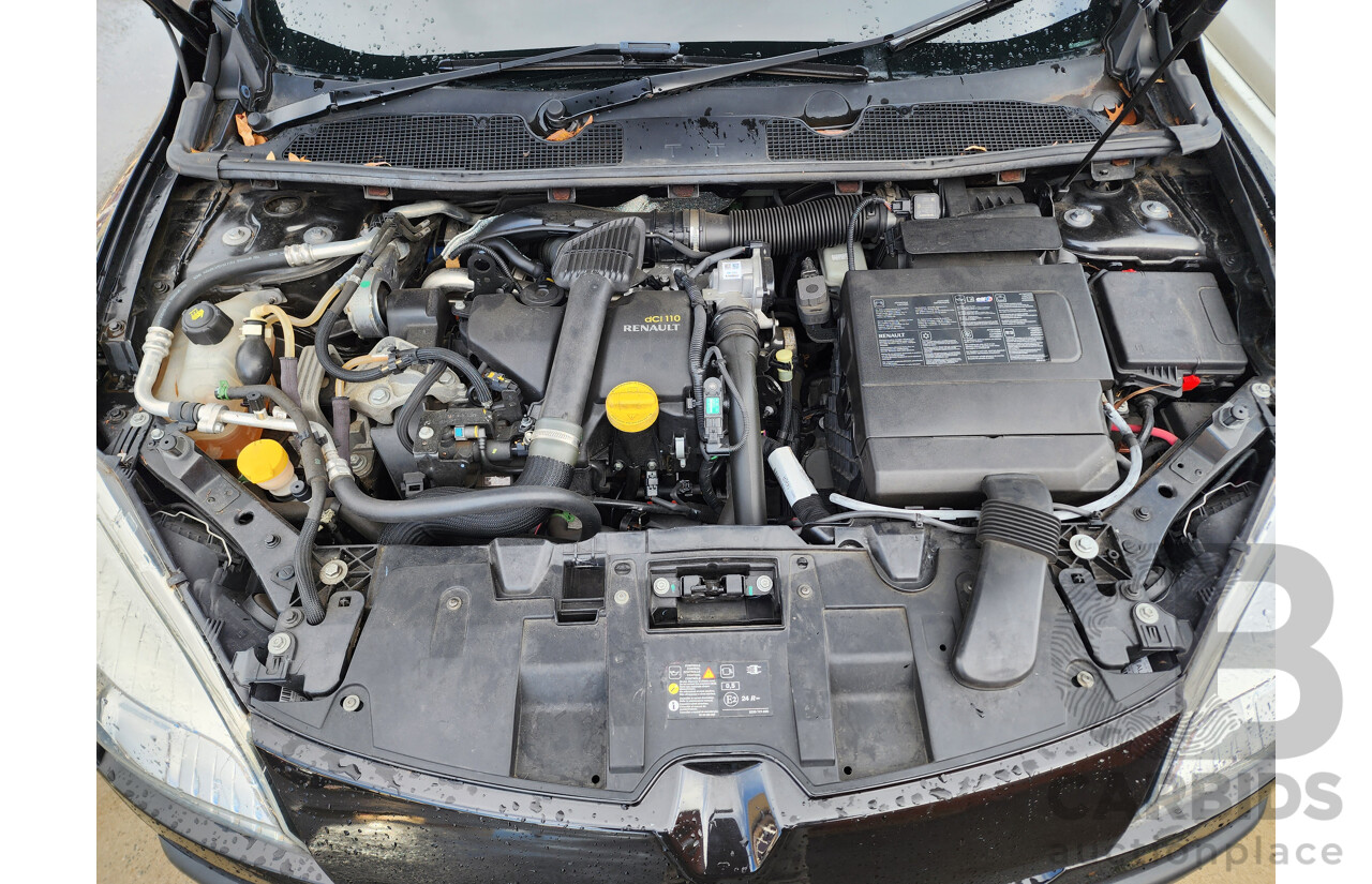 04/2012 Renault Megane DYNAMIQUE 1.5dCi FWD X32 5D Hatchback Black 1.5L