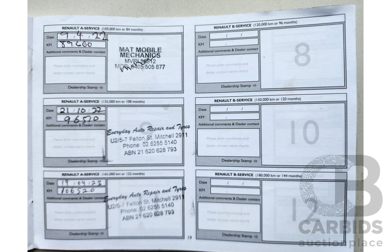 04/2012 Renault Megane DYNAMIQUE 1.5dCi FWD X32 5D Hatchback Black 1.5L