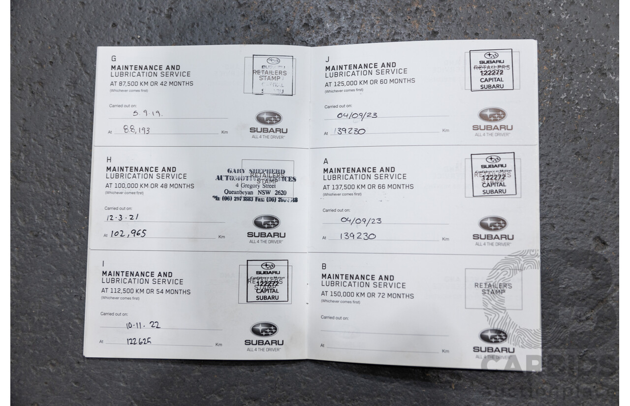 2/2016 Subaru Outback 2.0D Premium (AWD) MY16 5Gen 4d Wagon Grey Turbo Diesel 2.0L